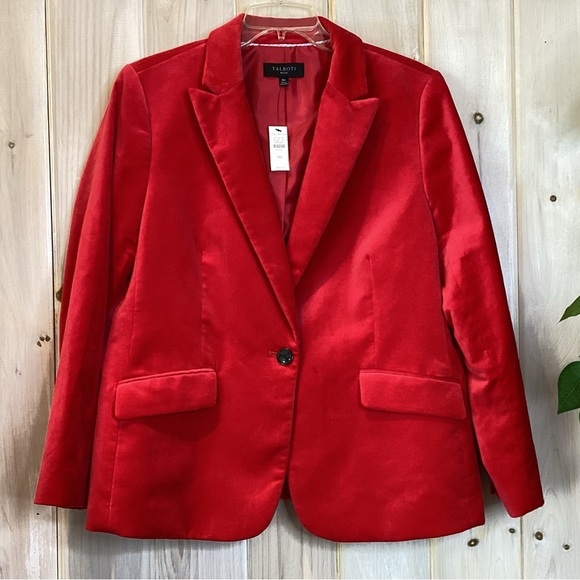 Talbots Red Velvet Blazer New with Tags - Picture 4 of 7